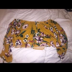 Yellow off the shoulder top